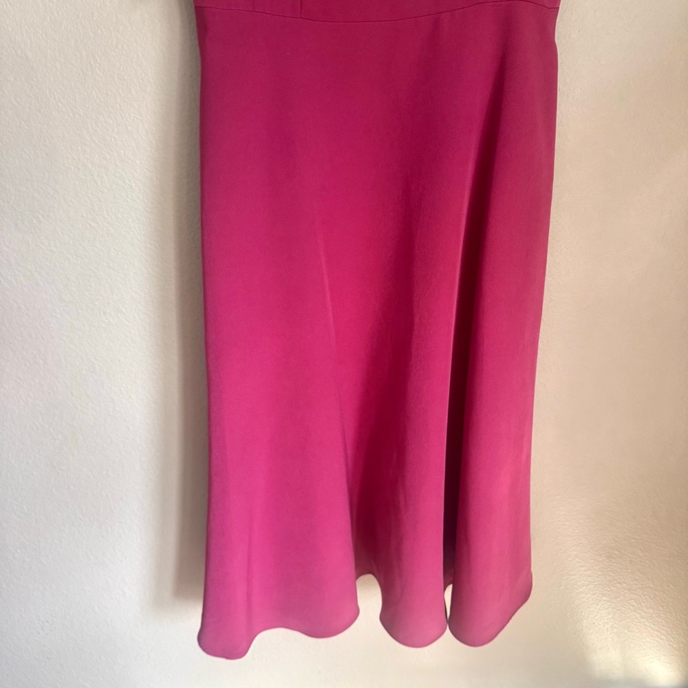 Gal Meets Glam NWT Yvonne One Shoulder Bow Knee Length Dress Crimson Red Size 6 - Picture 6 of 10